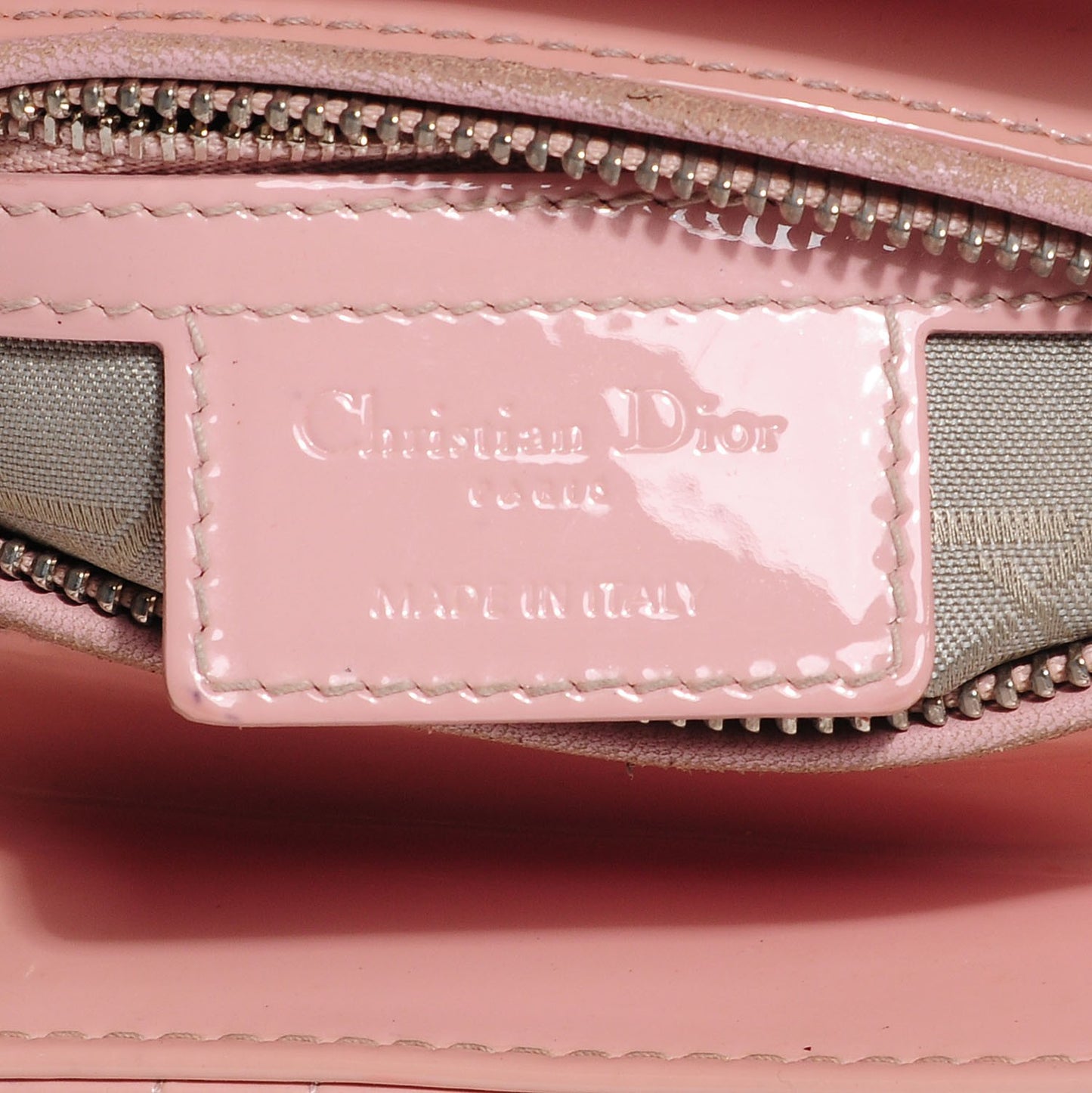 Patent Cannage Medium Lady Dior Rose Clair