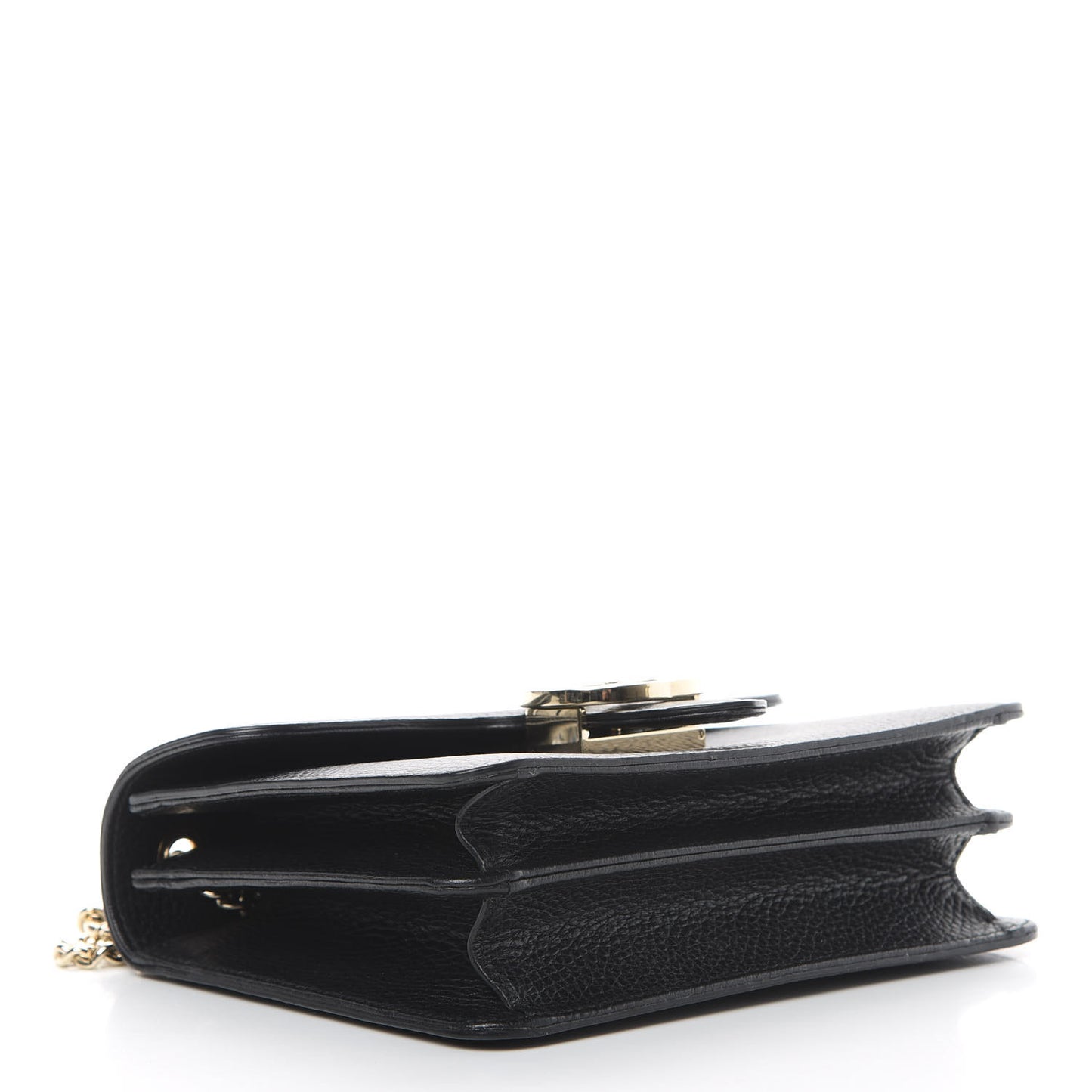Dollar Calfskin Small Interlocking G Shoulder Bag Black
