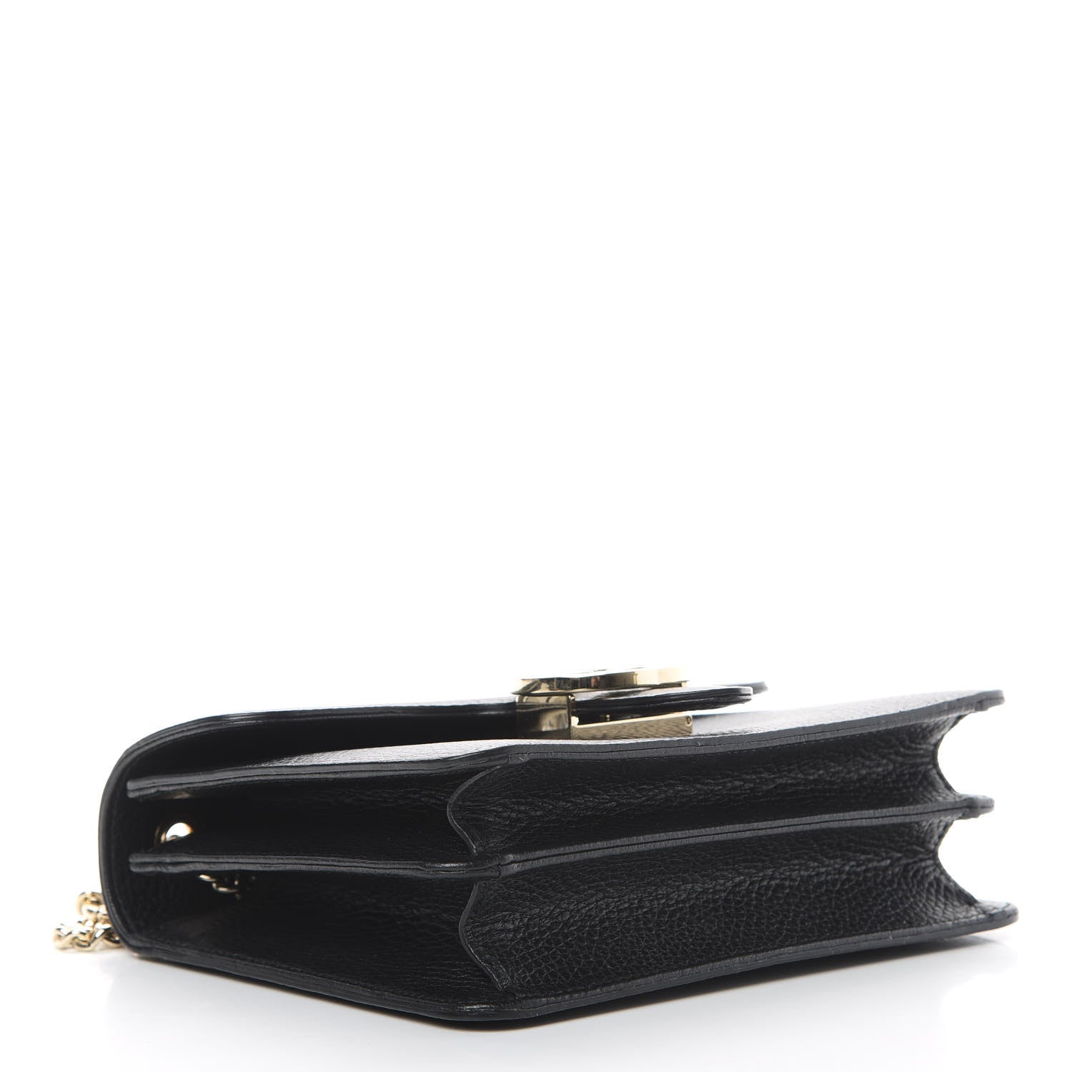 Gucci Dollar Calfskin Small Interlocking G Shoulder Bag Black 4 of 11