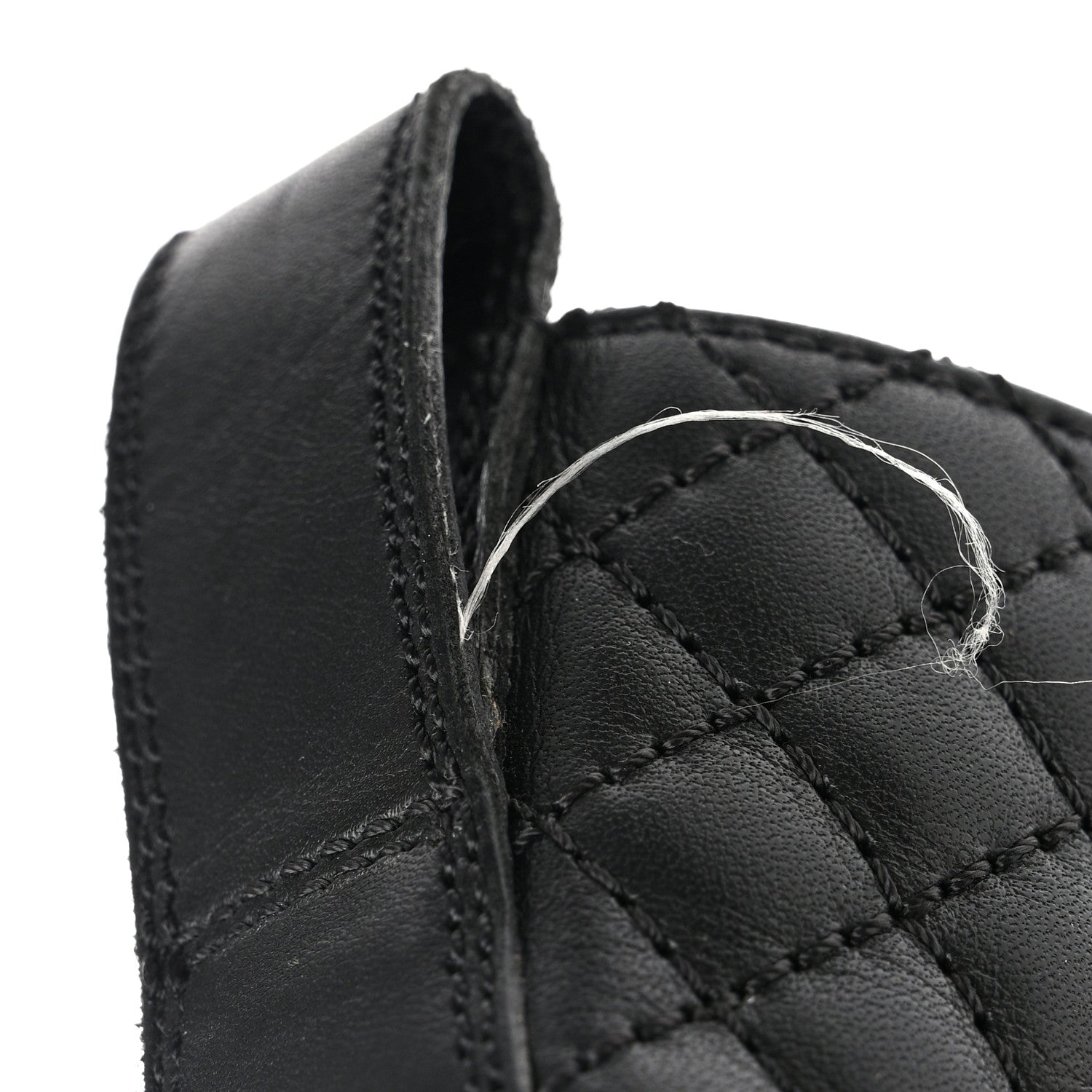 Chanel Shiny Goatskin Calfskin Quilted Lace Up Combat Boots 40 Black 11 of 12