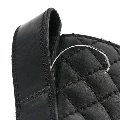 Chanel Shiny Goatskin Calfskin Quilted Lace Up Combat Boots 40 Black 11 of 12