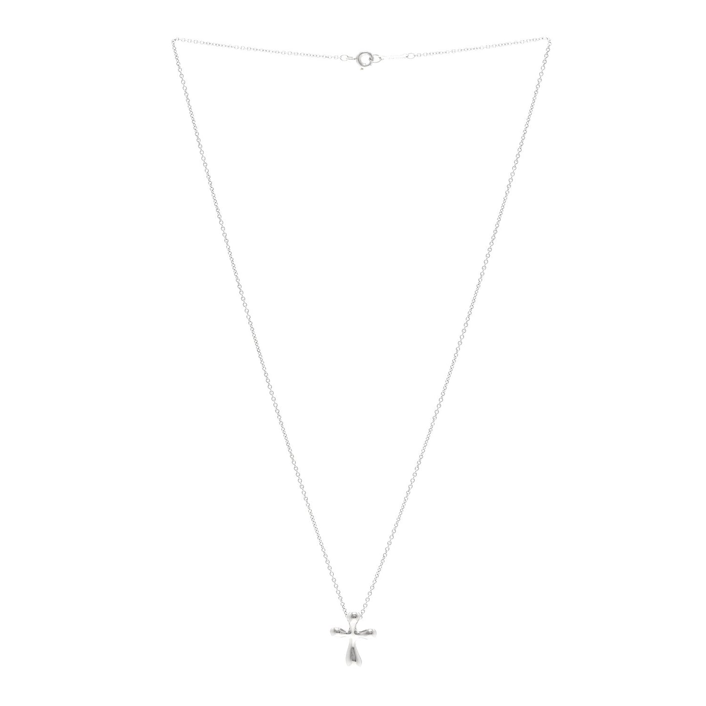 Platinum 12mm Elsa Peretti Cross Pendant Necklace