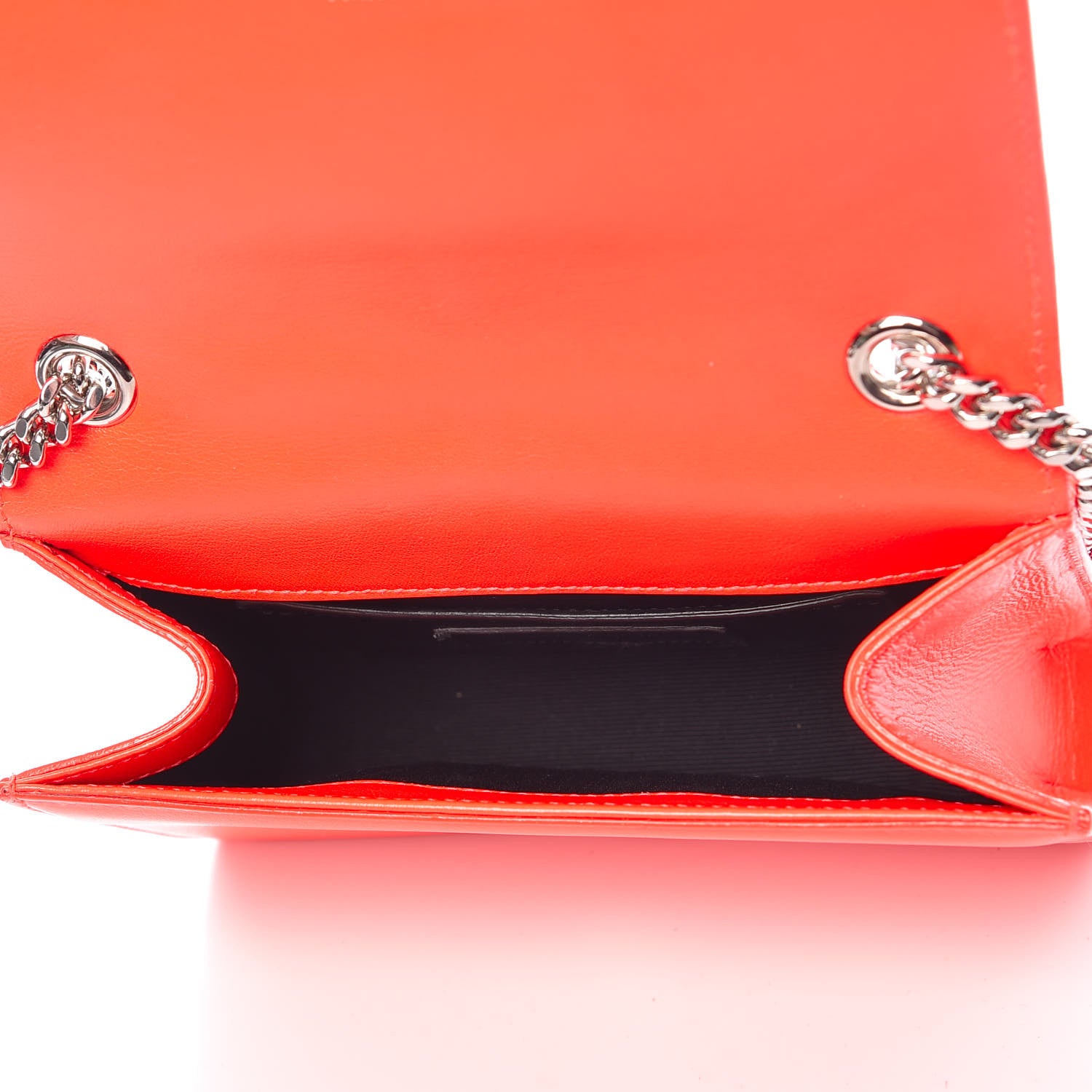 Saint Laurent Smooth Calfskin Monogram Small Kate Satchel Neon Orange 5 of 15