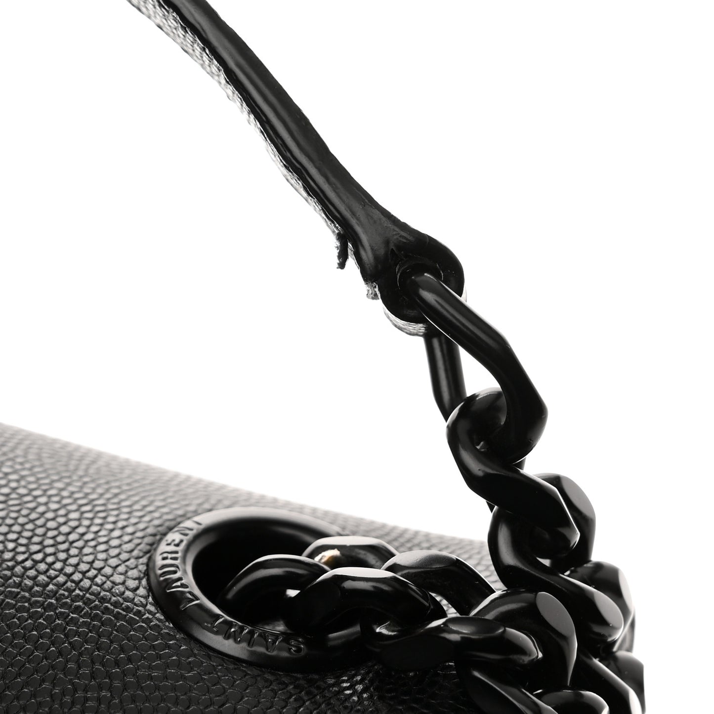 Grain De Poudre Medium West Hollywood Monogram Fold-Over Black