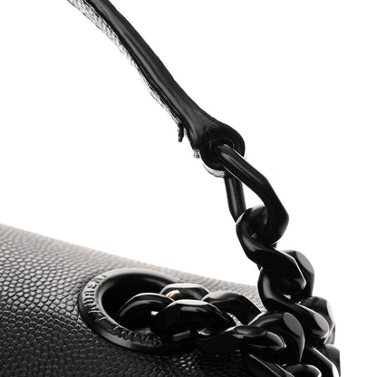 Saint Laurent Grain De Poudre Medium West Hollywood Monogram Fold-Over Black 12 of 12