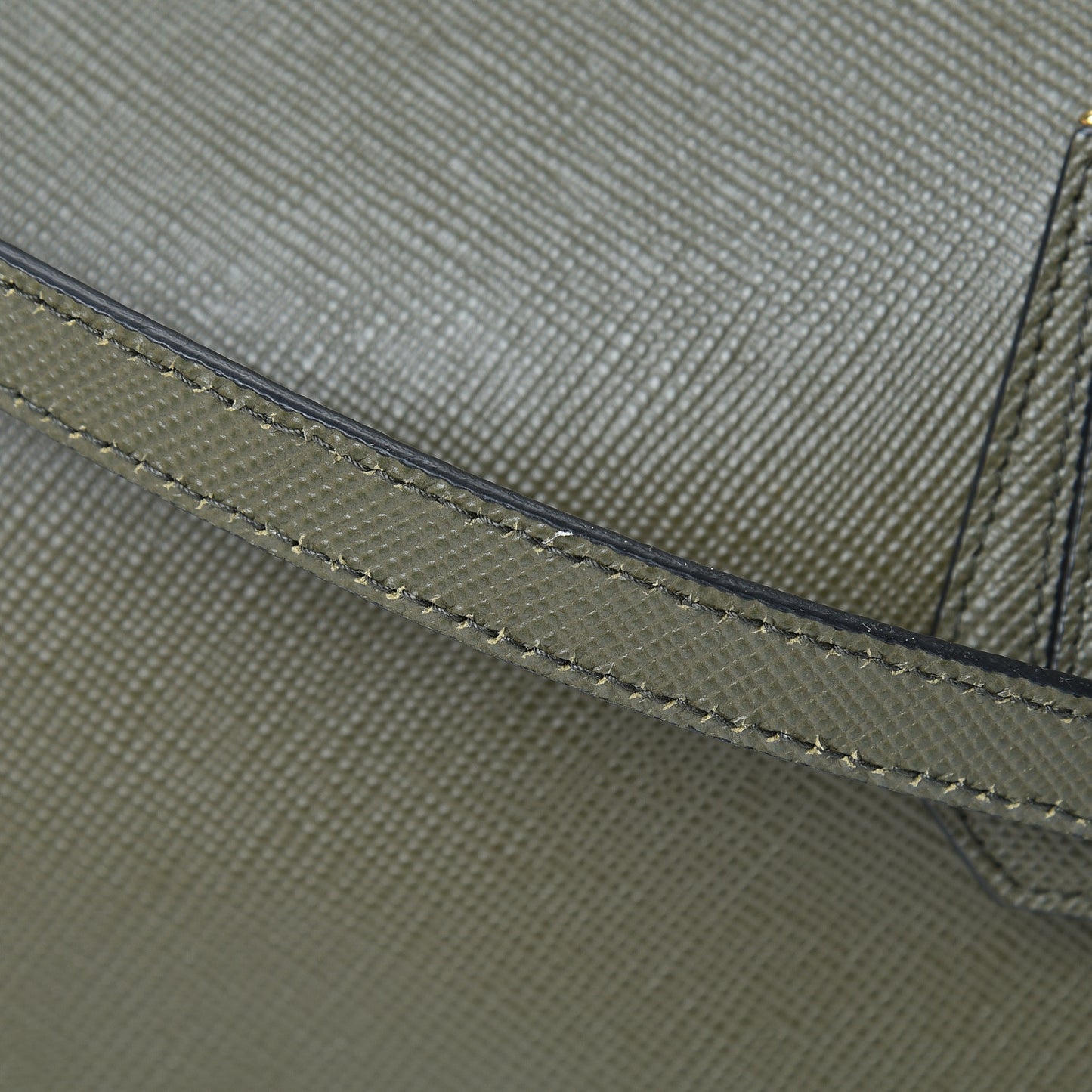 Saffiano Cuir Medium Double Bag Militare Black
