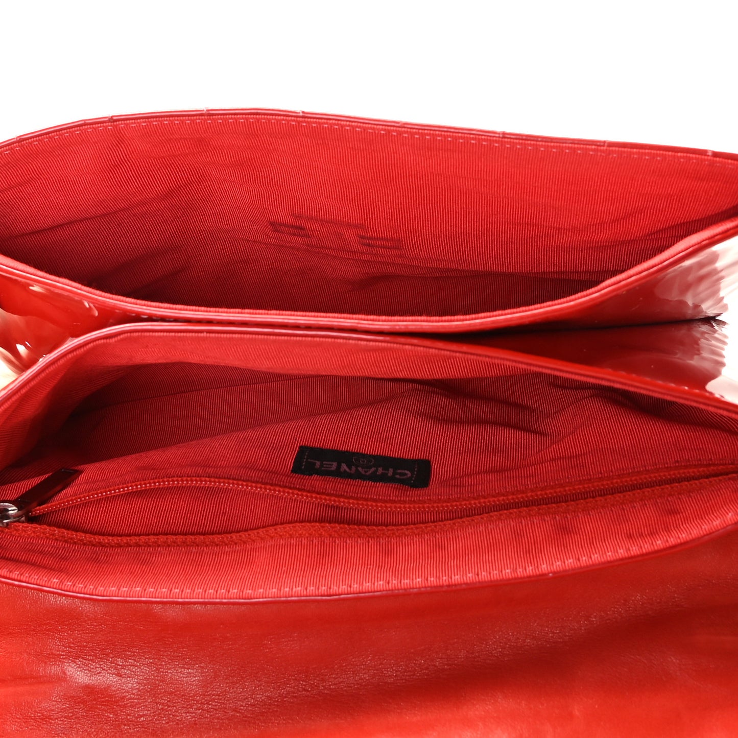 Patent Chocolate Bar Reissue Single Flap Red