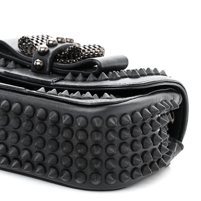 Christian Louboutin Calfskin Spikes Sweety Charity Crossbody Bag Black 9 of 9