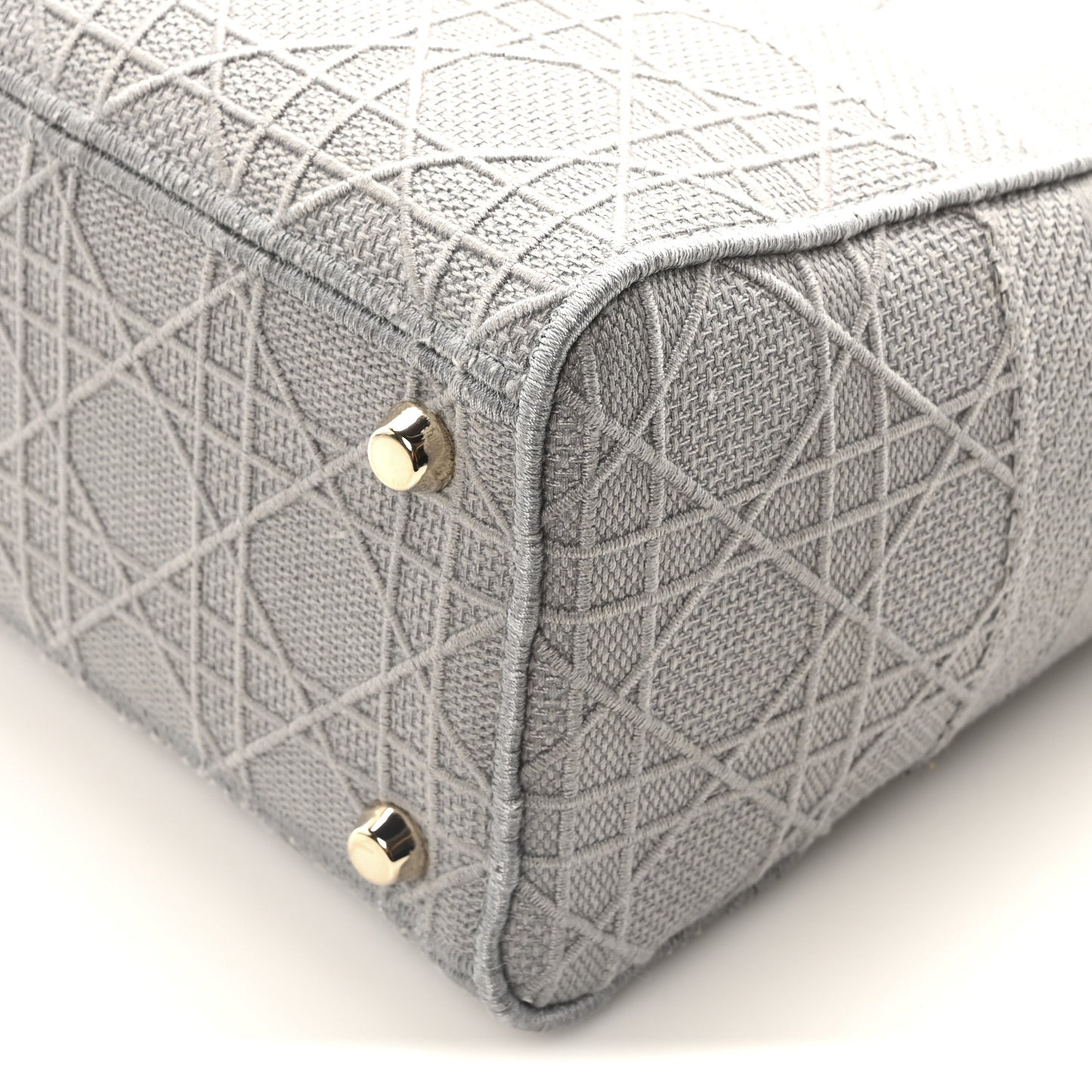 Canvas Embroidered Cannage Lady D-Lite Gray