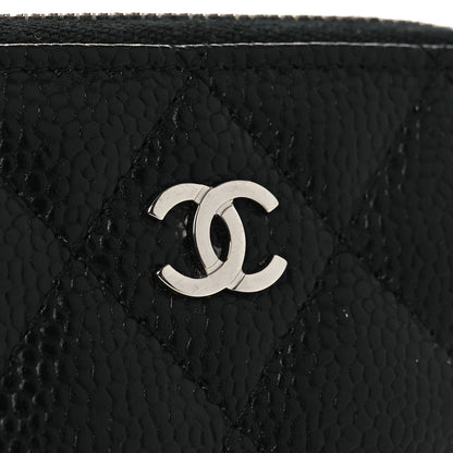 Chanel Caviar Quilted Zip Coin Purse Black 8 of 9