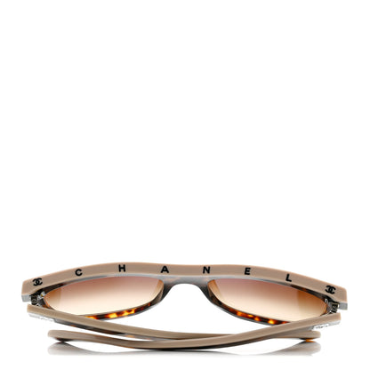 Chanel Acetate Logo Shield Sunglasses 5418 Tortoise 7 of 8