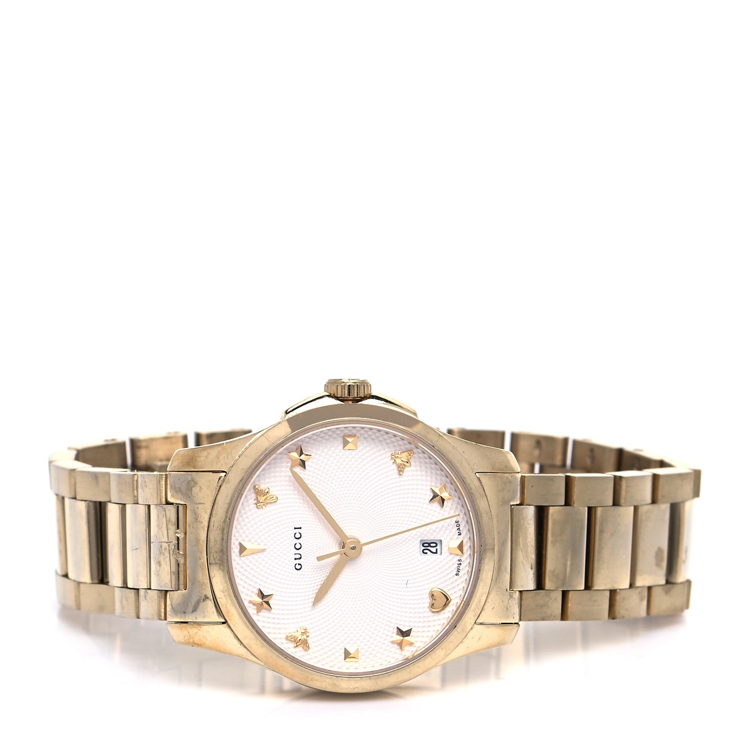 Stainless Steel 27mm G-Timeless Charm Quartz Watch Gold
