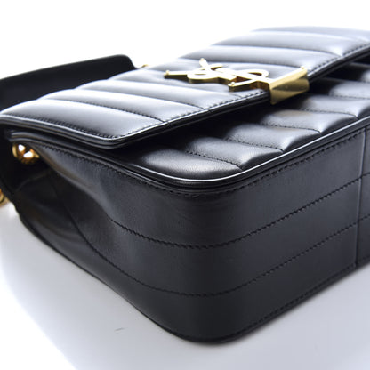 Saint Laurent Lambskin Matelasse Monogram Medium Vicky Chain Bag Black 9 of 10