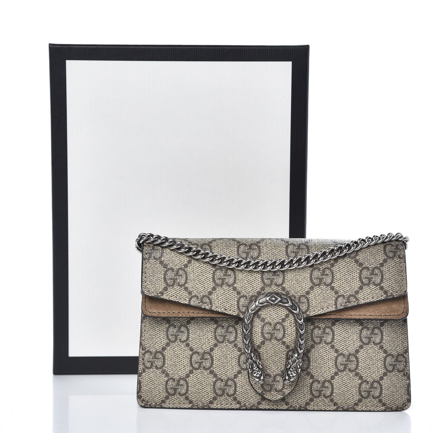 GG Supreme Monogram Super Mini Dionysus Shoulder Bag Taupe