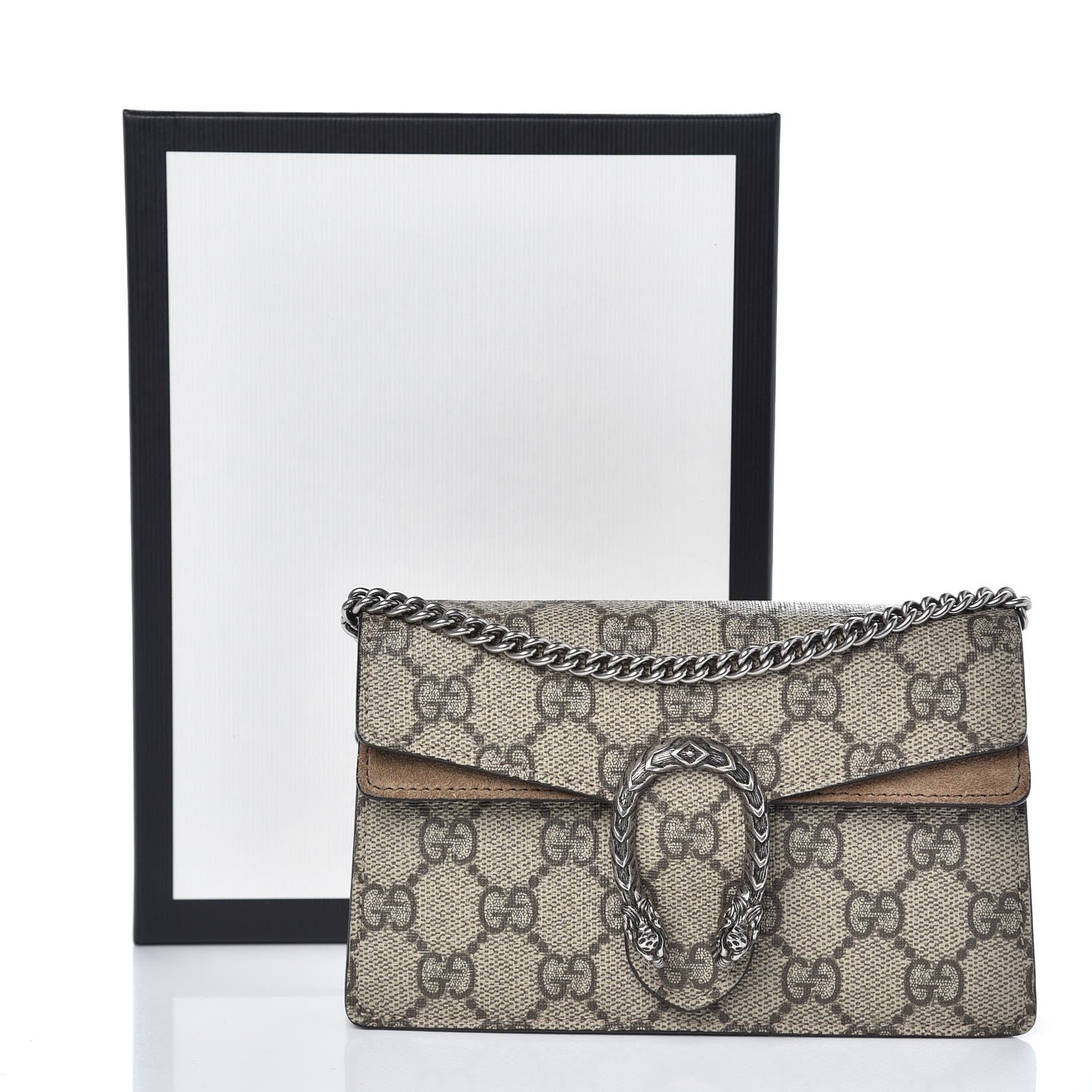 Gucci GG Supreme Monogram Super Mini Dionysus Shoulder Bag Taupe 8 of 8
