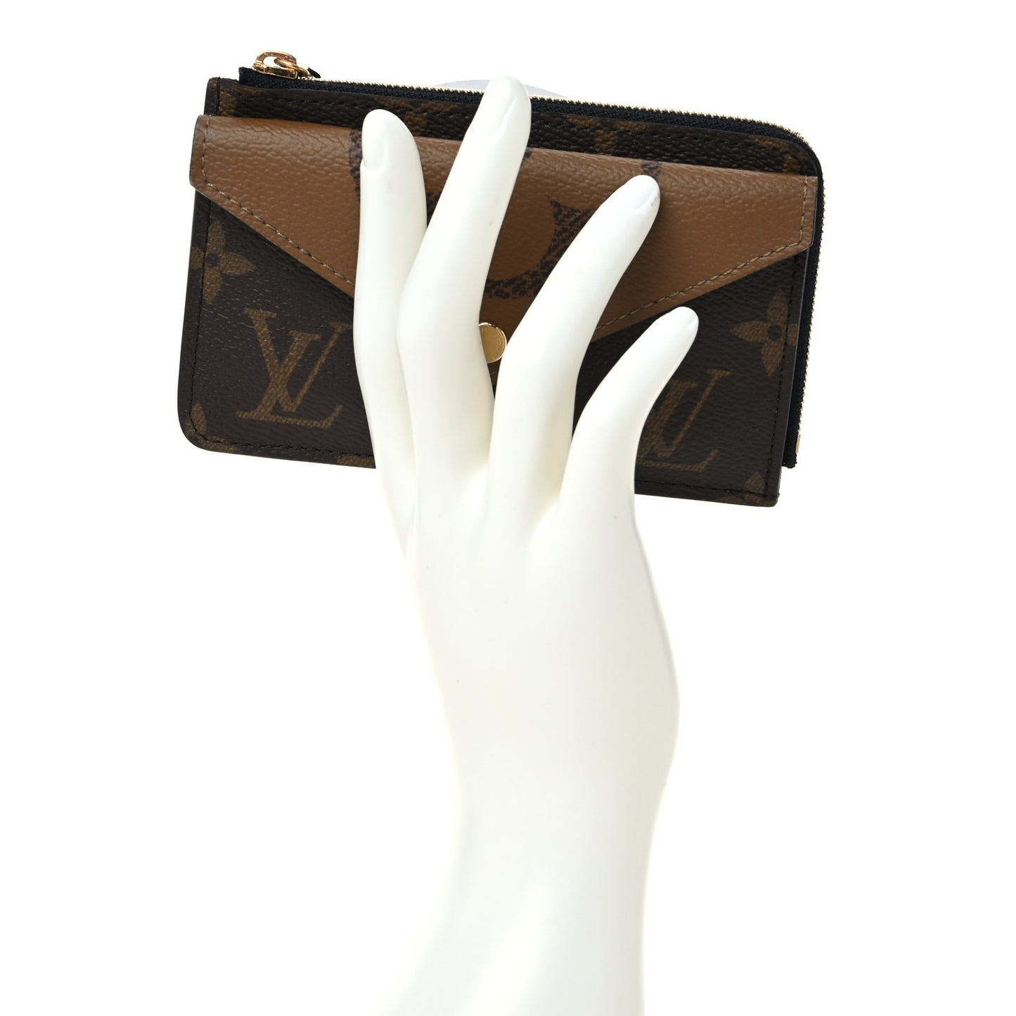 Reverse Monogram Recto Verso Card Holder Brown