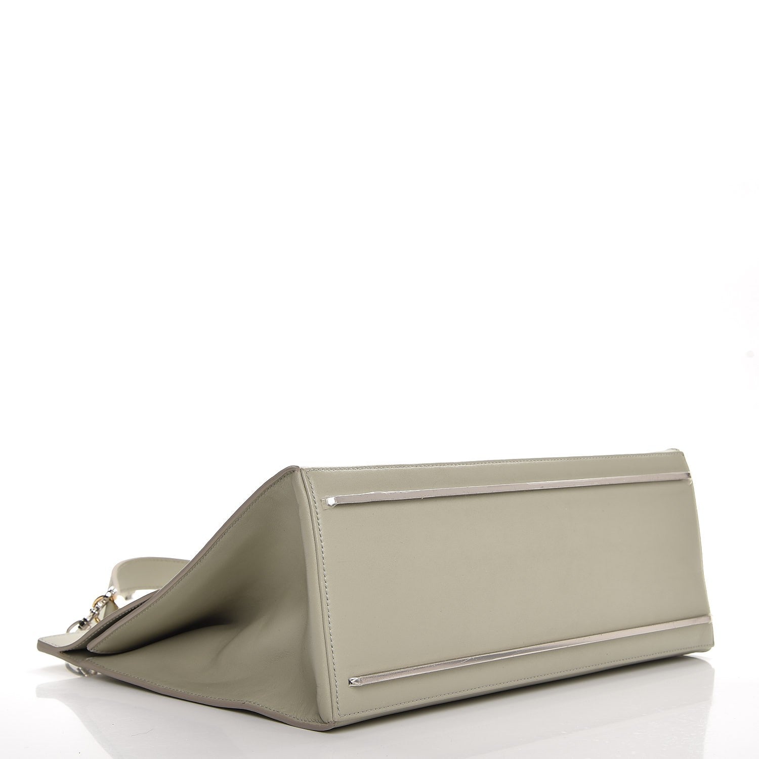 Balenciaga Smooth Calfskin Le Dix M Cartable Shoulder Bag Pearl Grey 5 of 12
