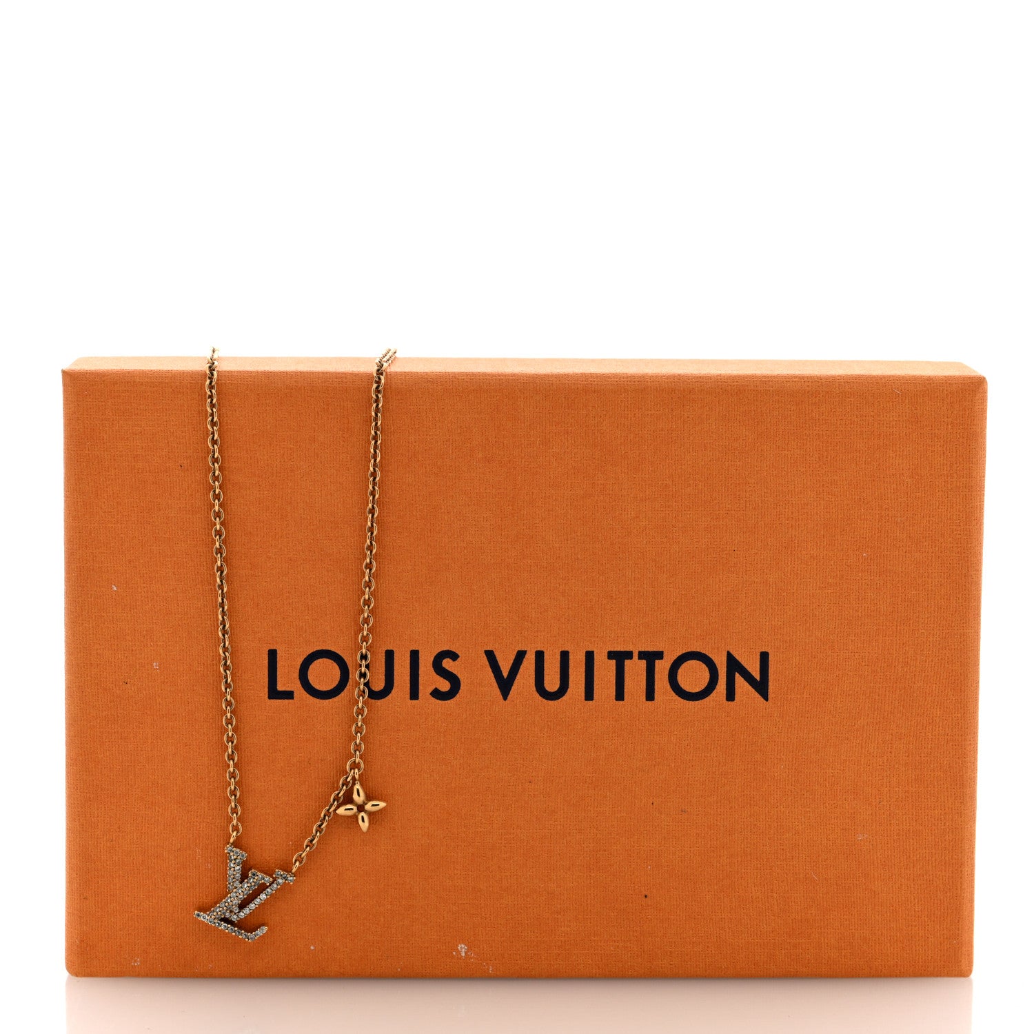 Louis Vuitton Metal Crystal LV Iconic Necklace Gold 1726187