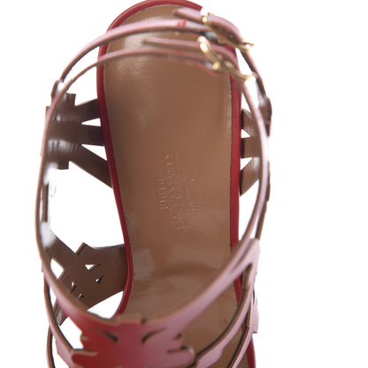Hermes Calfskin Keira Sandals 35.5 Rouge 5 of 8