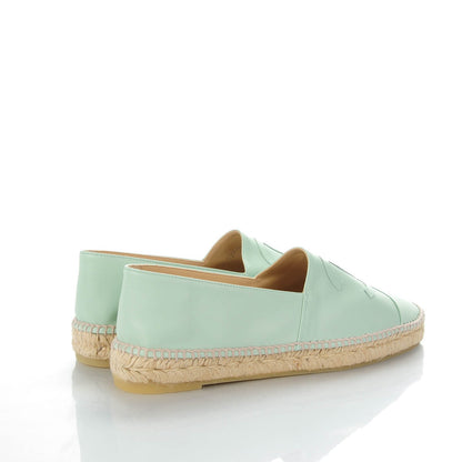Chanel Lambskin CC Espadrilles 42 Light Green 4 of 8