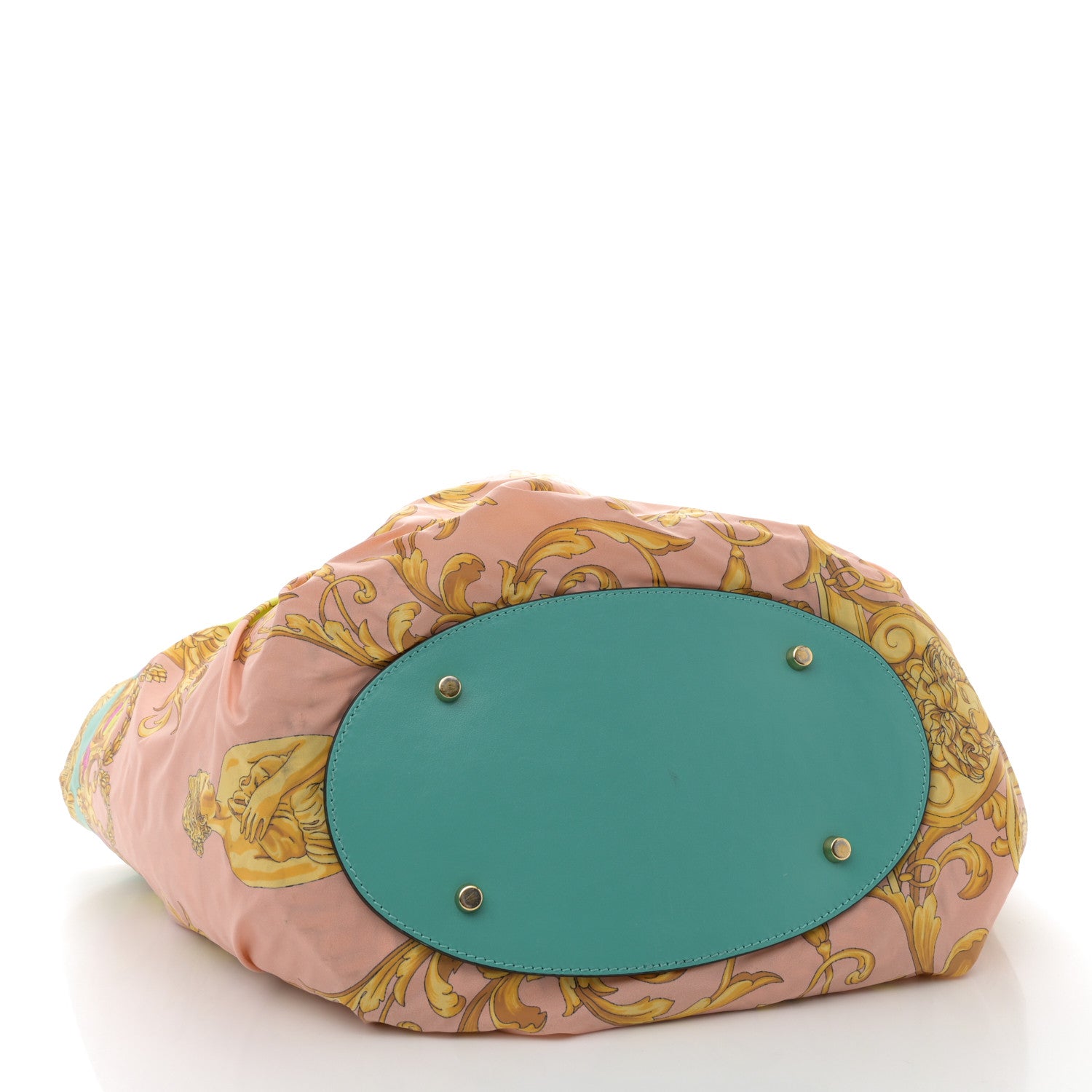 Versace Raffia Silk Basket Bag Multicolor 4 of 12