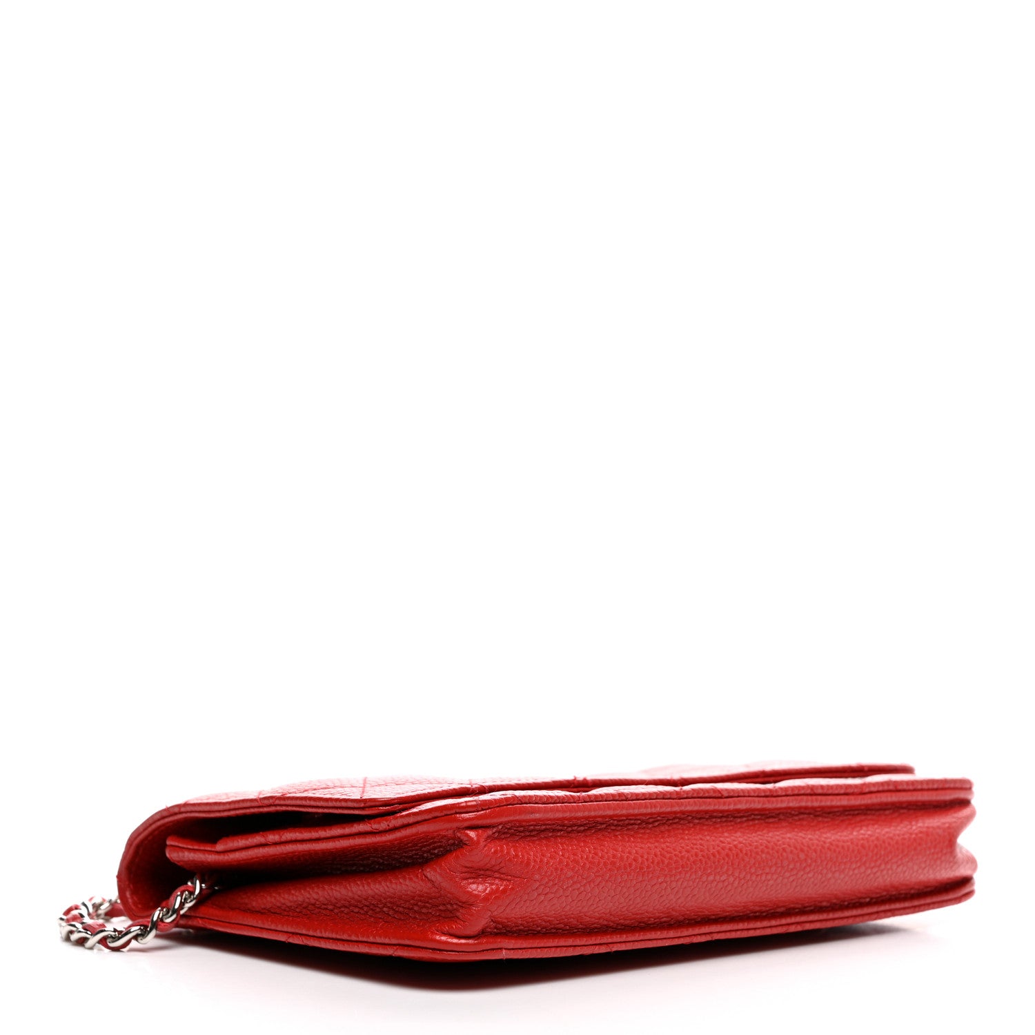 Chanel Caviar Quilted Wallet On Chain WOC Red 4 of 12