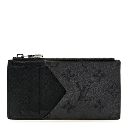 Louis Vuitton Reverse Monogram Eclipse Taiga Coin Card Holder 1 of 6