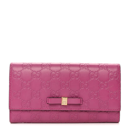 Gucci Guccissima Signature Bowy Continental Wallet Peonia Flower 1 of 10