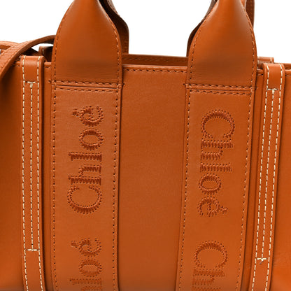 Chloe Calfskin Mini Woody Ribbon Tote Caramel 8 of 10