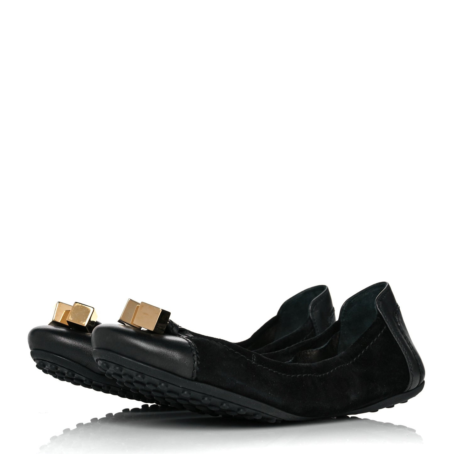 Suede Lovely Ballet Flats 37 Black
