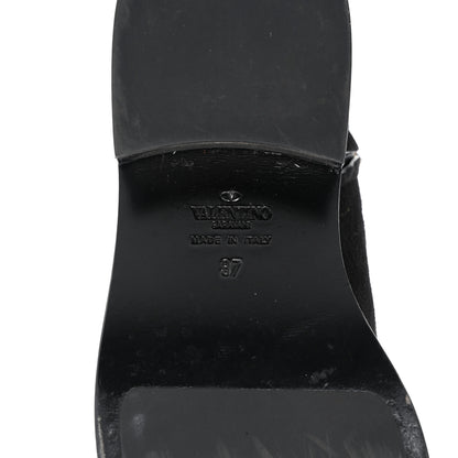 Valentino Garavani Suede VLogo 30mm Ankle Boots 37 Black 6 of 11