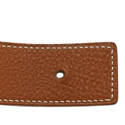 Hermes Box Togo Reversible 32mm Belt Strap 85 Black Gold 6 of 8