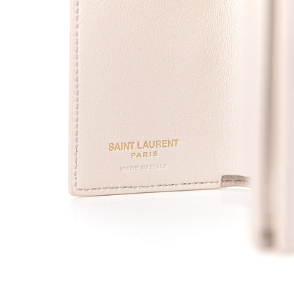 Saint Laurent Smooth Calfskin Monogram Tiny Line Wallet White 6 of 7
