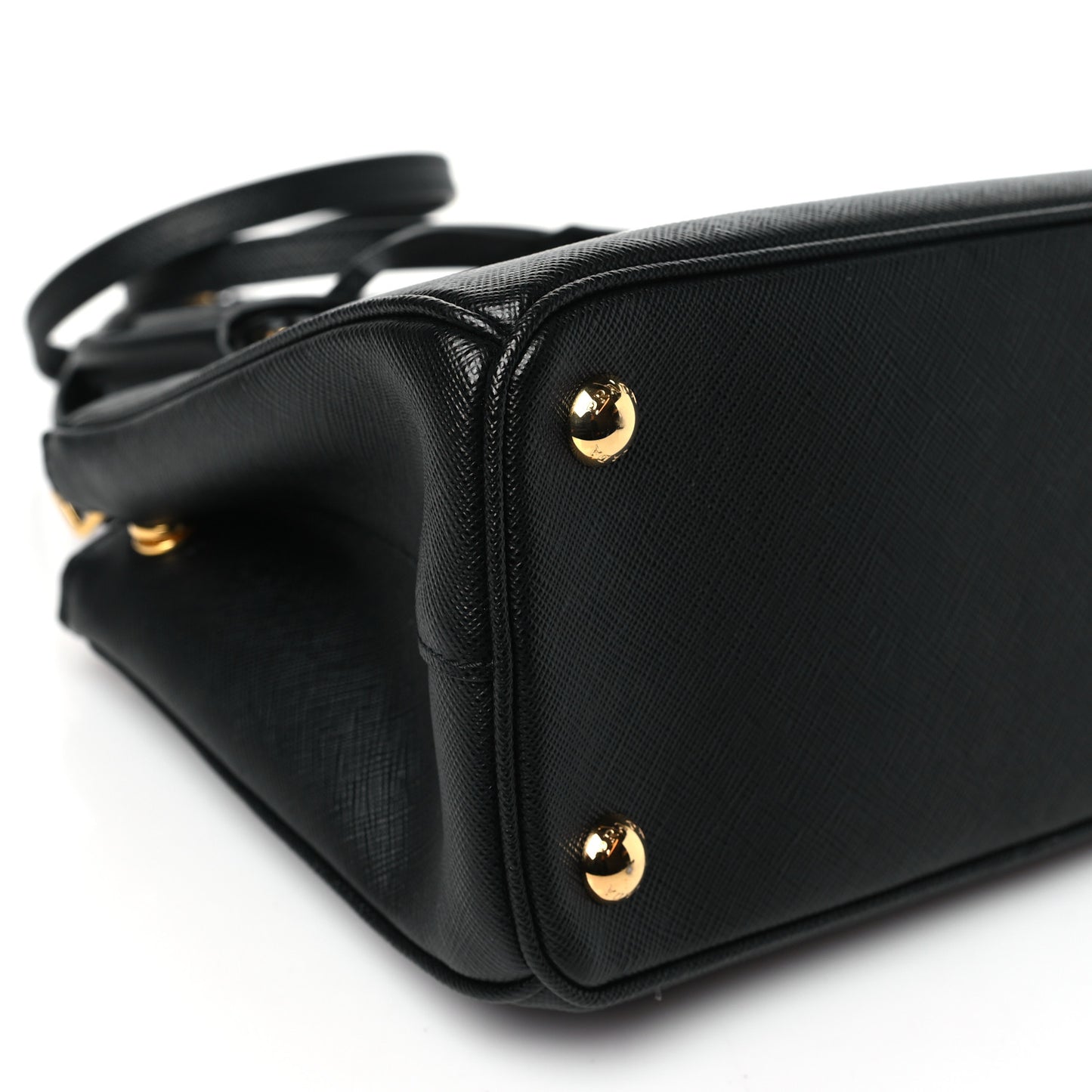 Saffiano Small Galleria Double Zip Tote Black