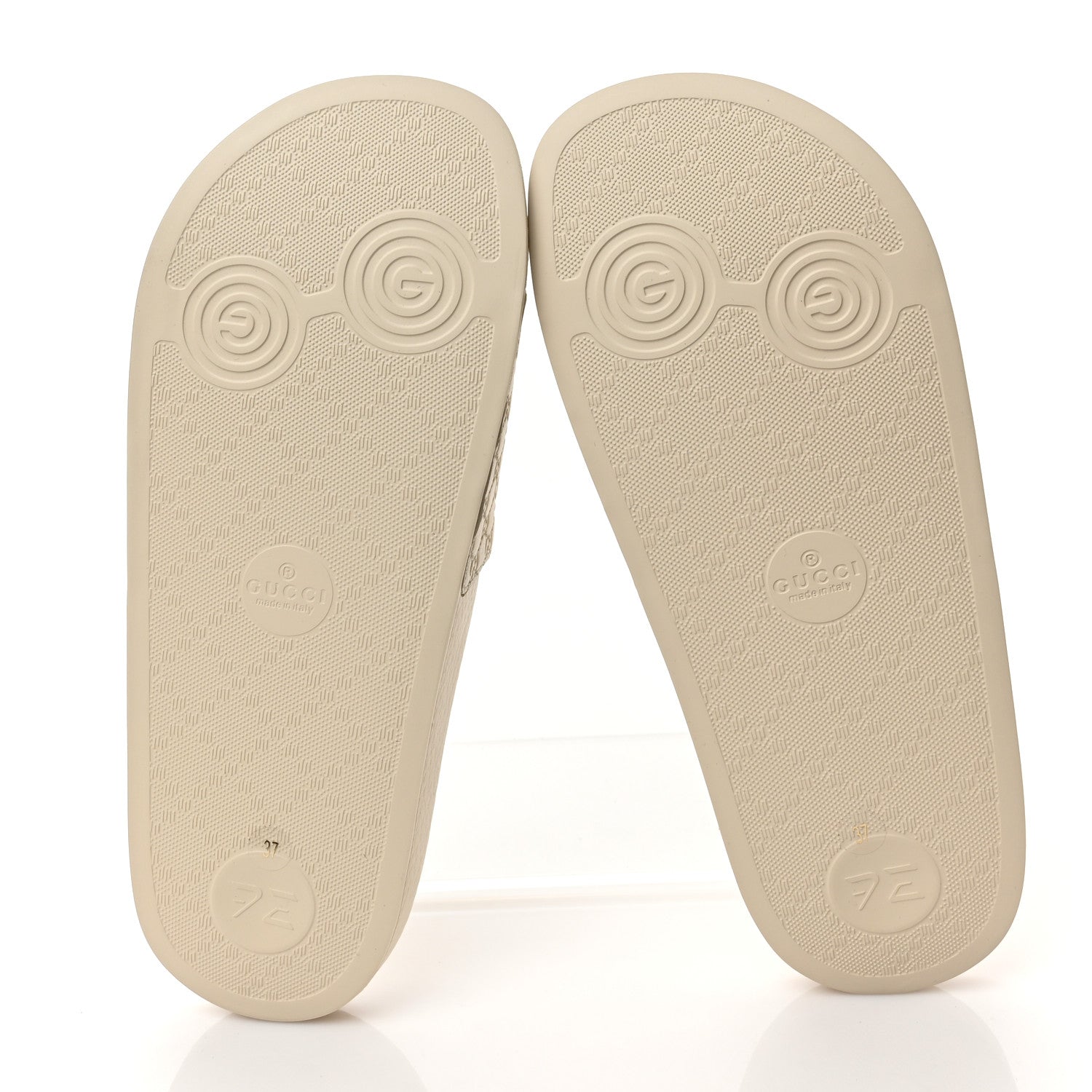 Gucci Microguccissima Slide Sandals 37 Ivory 6 of 8