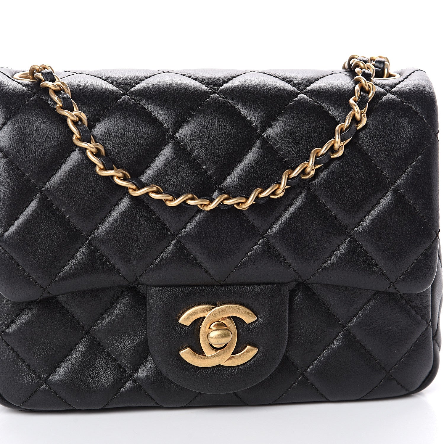 Chanel Lambskin Quilted Mini Pearl Crush Flap Black 7 of 10