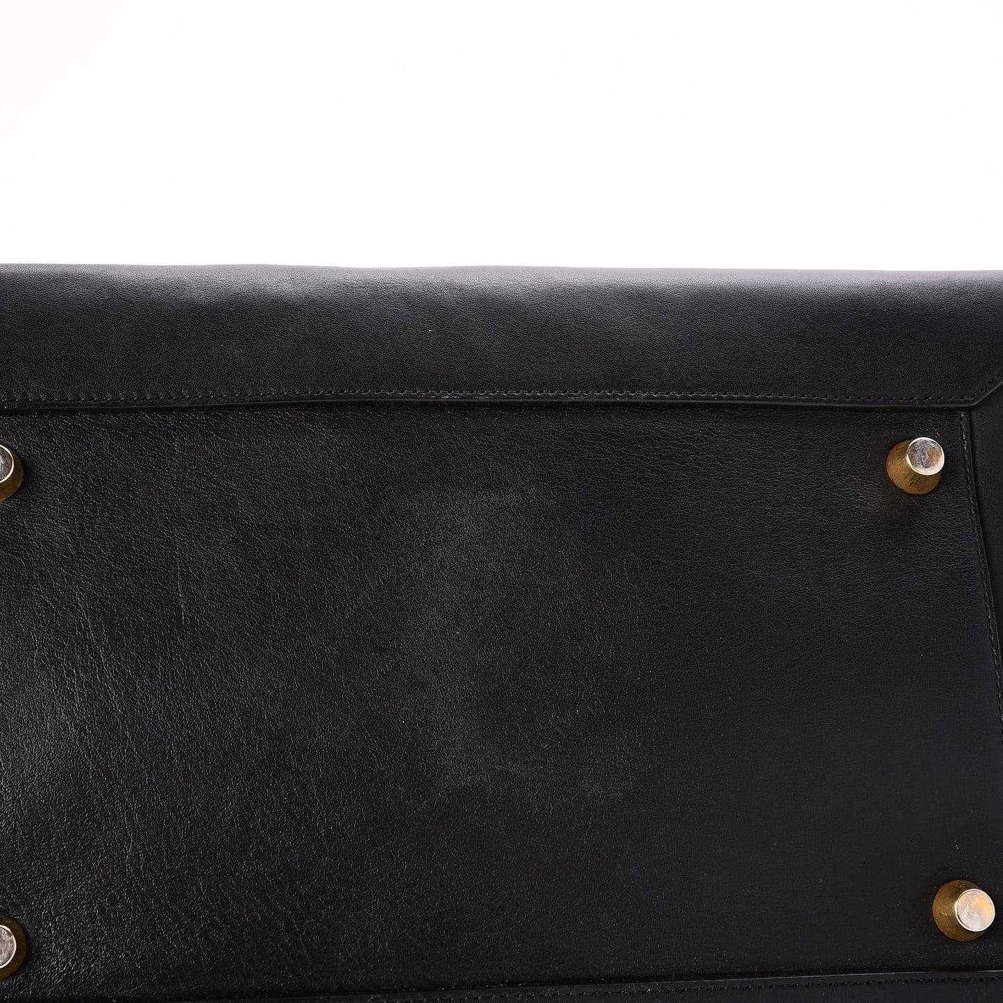 Smooth Calfskin Large Bi-Color Belt Bag Black