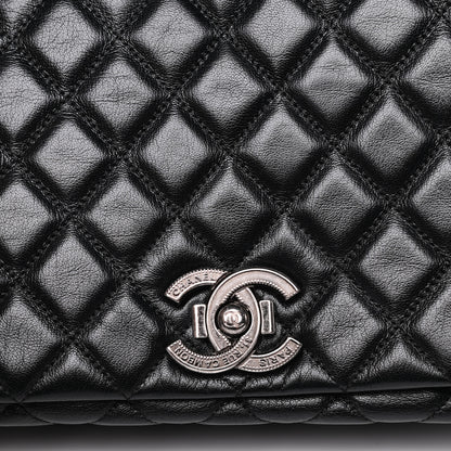 Chanel Metallic Goatskin Large City Rock Flap Black 10 of 10