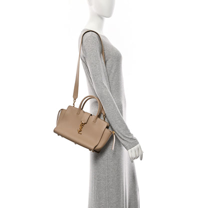 Saint Laurent Calfskin Baby Monogram Downtown Cabas Beige 2 of 10