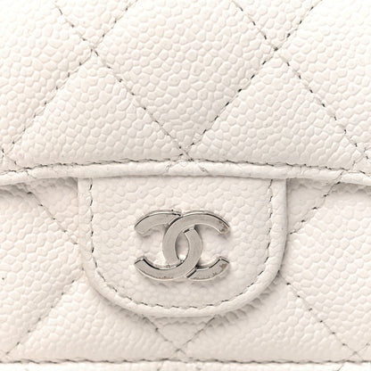 Chanel Caviar Quilted Double Flap Wallet Light White 9 of 14