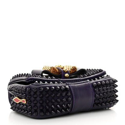 Christian Louboutin Calfskin Spiked Sweety Charity Crossbody Bag Purple 4 of 12