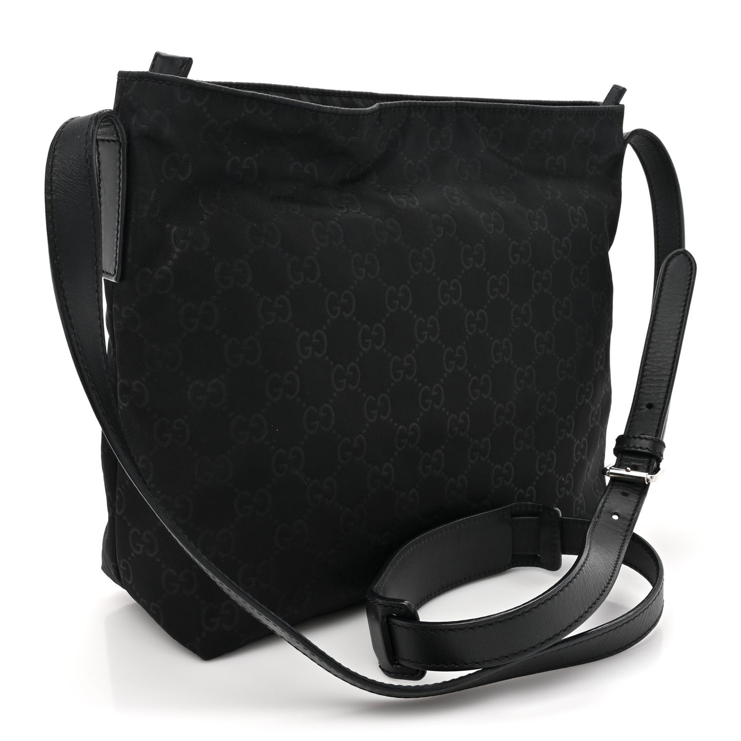 Nylon Monogram Messenger Black