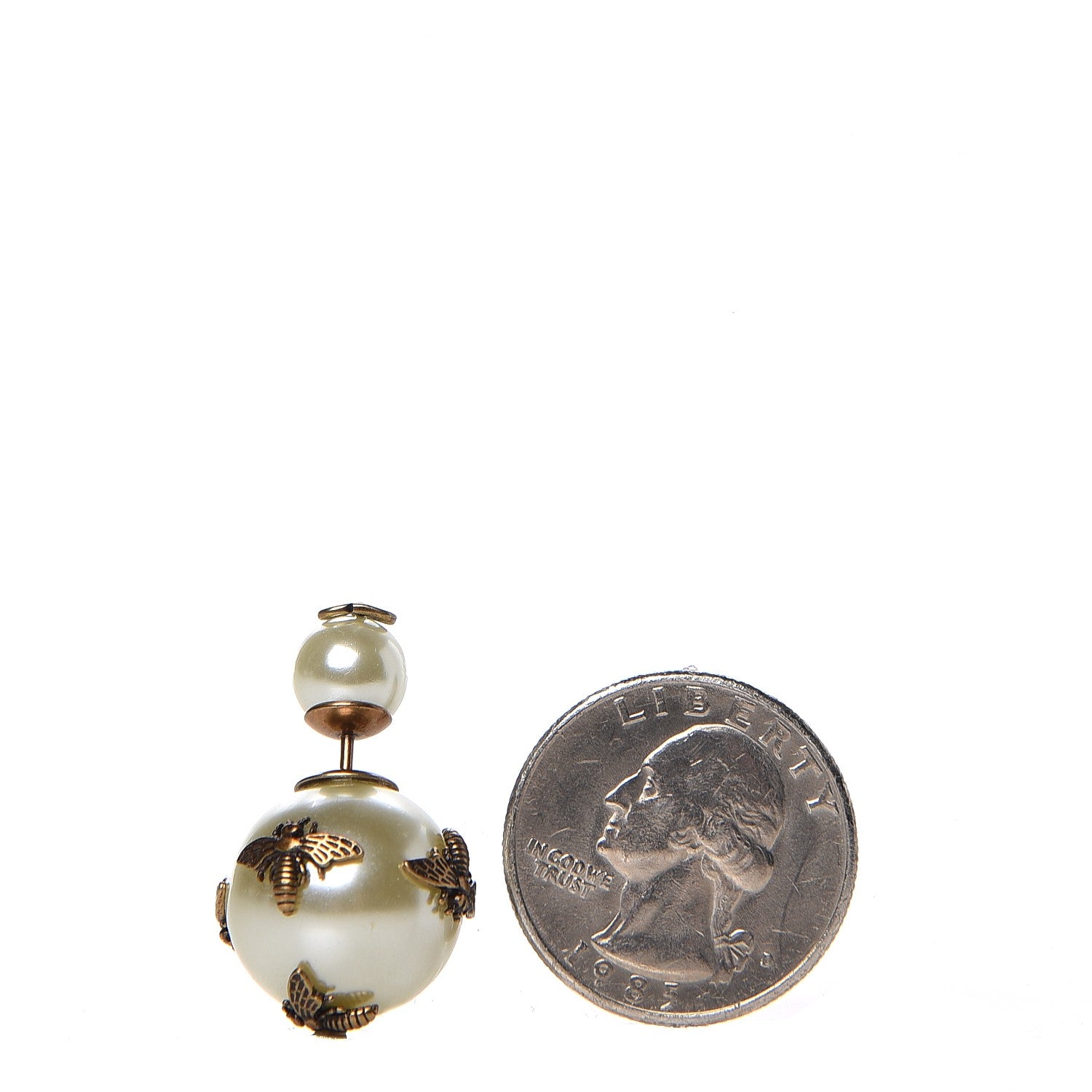 Christian Dior Mise En Dior Tribal Bee Earrings White 2 of 5