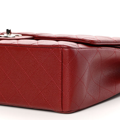 Chanel Caviar Quilted Maxi Double Flap Red 10 of 11
