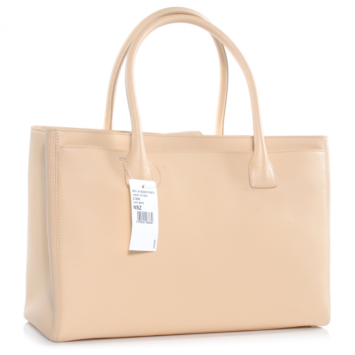 Chanel Calfskin Cerf Executive Shopper Tote Beige Clair 3 of 8