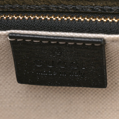 Gucci Jacquard Black Denim GG Monogram Textured Dollar Calfskin Horsebit 1955 Shoulder Bag Black Ivory 6 of 12
