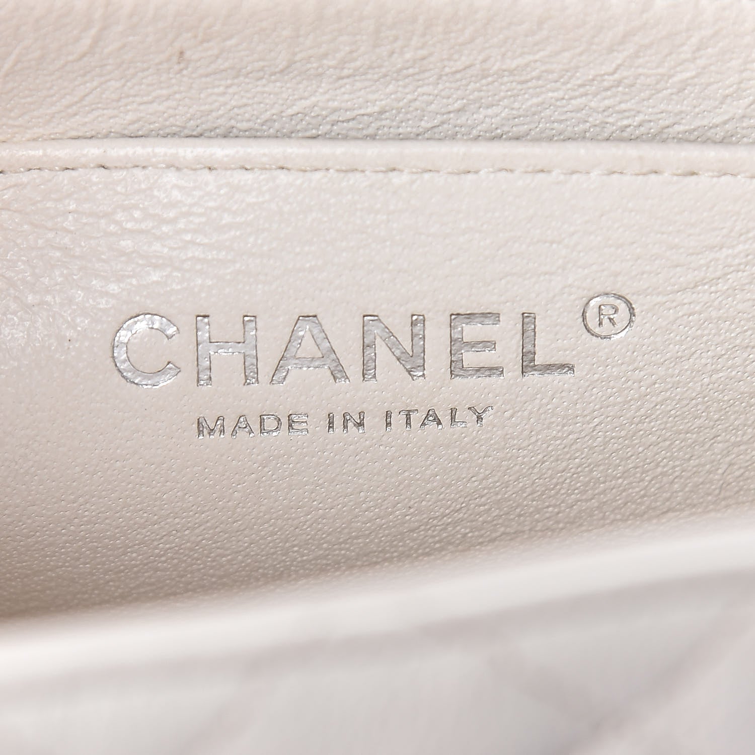 Chanel Crumpled Calfskin Quilted Mini Square Flap White 6 of 12