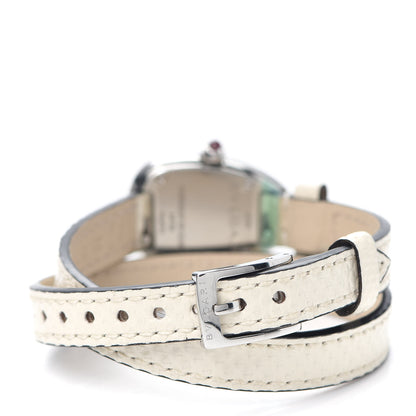 Bulgari Stainless Steel Lizard Diamond Bezel Mother of Pearl 27mm Serpenti Double Wrap Quartz Watch 4 of 6