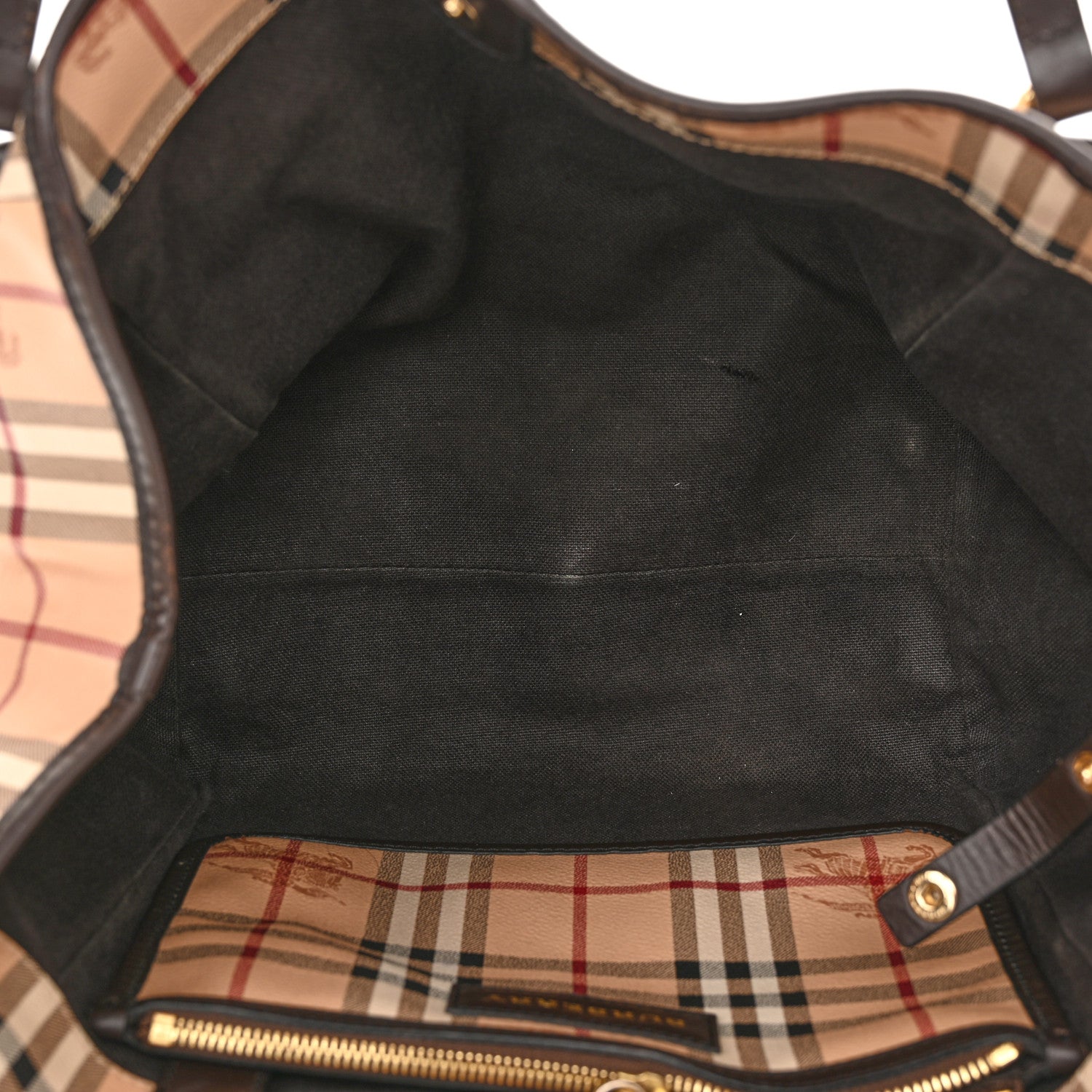 Burberry Haymarket Check Small Canterbury Tote Brown 4 of 17