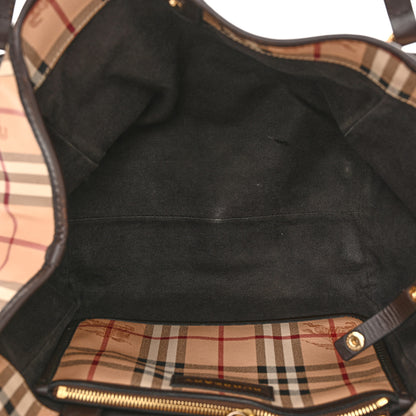 Burberry Haymarket Check Small Canterbury Tote Brown 4 of 17